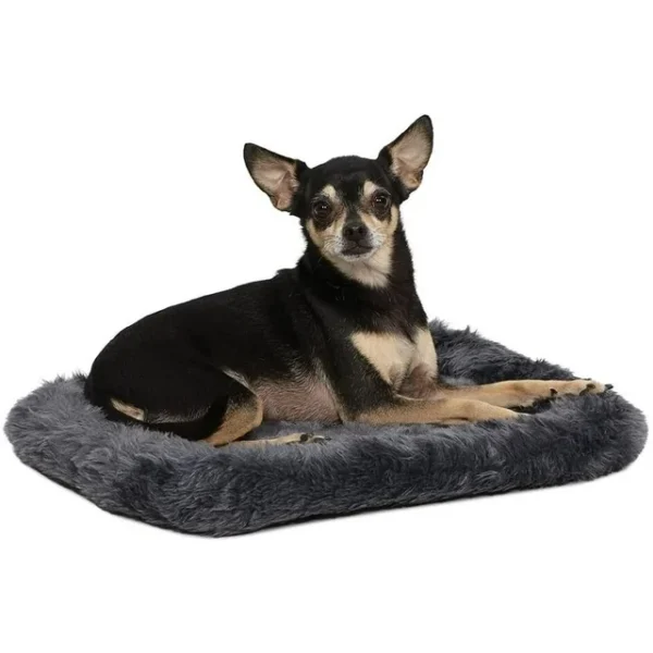 Pet Bed & Dog Crate Mat, Gray, 18"