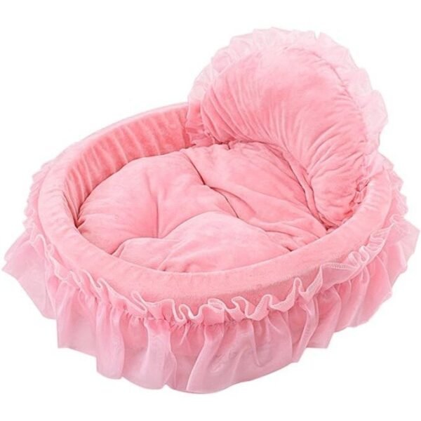 Cute Princess Pet Bed Bow-TIE Lace Cat Sofa 15.7"L x 17.7"W x 4.7"Th