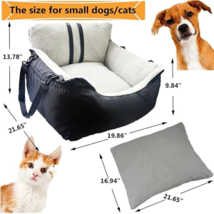 Dog Car Seat for Small Dog,Fully Detachable and Washable Ultra Soft Car Travel Bed