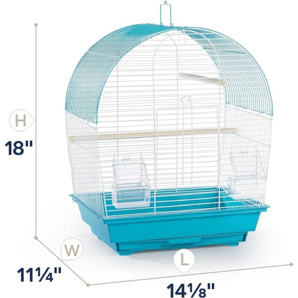 South Beach Dome Top Bird Cage, Teal (SP50071) - Image 2