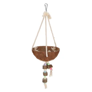 Coconut Shell Swing for Bird Cage