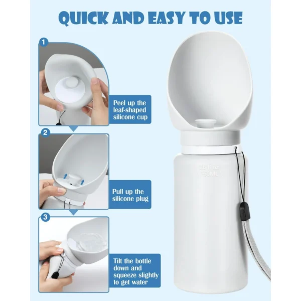 Pet Water Dispenser for Dogs-Ideal for Walking Traveling Hiking, 25.3oz - Image 3