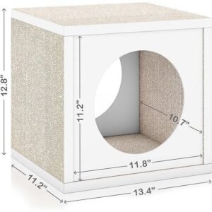 Cat Scratching Post House Cube Scratcher (Tool-Free Assembly)