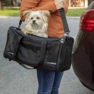 Medium Guaranteed On-Board Travel Pet Carrier, Black, 16 lb Limit